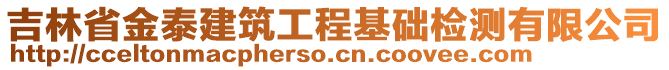 吉林省金泰建筑工程基礎檢測有限公司