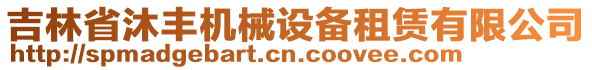 吉林省沐豐機(jī)械設(shè)備租賃有限公司