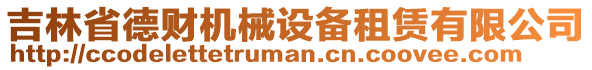 吉林省德財(cái)機(jī)械設(shè)備租賃有限公司