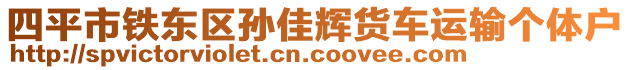 四平市鐵東區(qū)孫佳輝貨車運輸個體戶