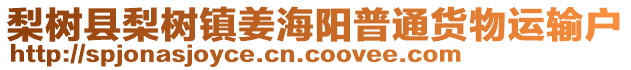 梨樹縣梨樹鎮(zhèn)姜海陽普通貨物運(yùn)輸戶