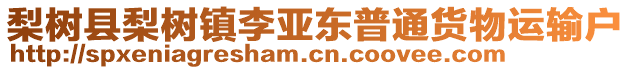 梨樹(shù)縣梨樹(shù)鎮(zhèn)李亞?wèn)|普通貨物運(yùn)輸戶