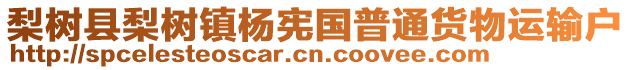 梨樹縣梨樹鎮楊憲國普通貨物運輸戶
