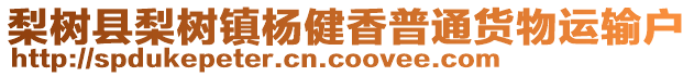 梨樹縣梨樹鎮(zhèn)楊健香普通貨物運(yùn)輸戶