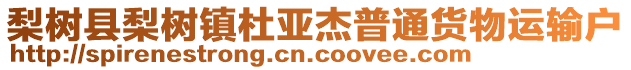 梨樹縣梨樹鎮(zhèn)杜亞杰普通貨物運(yùn)輸戶