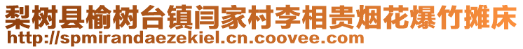 梨樹縣榆樹臺鎮(zhèn)閆家村李相貴煙花爆竹攤床