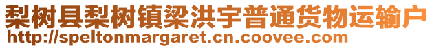 梨樹縣梨樹鎮(zhèn)梁洪宇普通貨物運輸戶