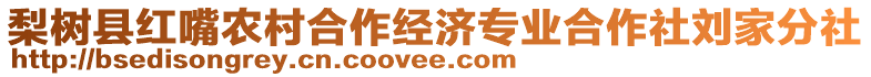 梨樹縣紅嘴農(nóng)村合作經(jīng)濟(jì)專業(yè)合作社劉家分社