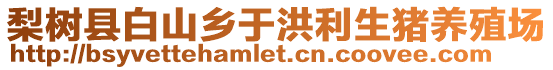 梨樹縣白山鄉于洪利生豬養殖場