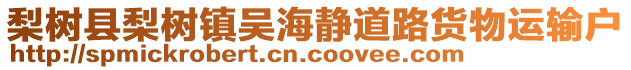 梨樹縣梨樹鎮(zhèn)吳海靜道路貨物運(yùn)輸戶