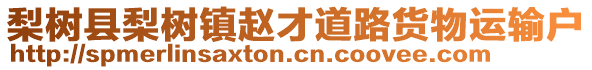 梨樹縣梨樹鎮趙才道路貨物運輸戶