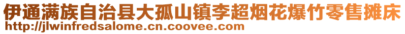 伊通满族自治县大孤山镇李超烟花爆竹零售摊床