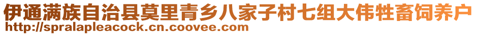 伊通滿族自治縣莫里青鄉(xiāng)八家子村七組大偉牲畜飼養(yǎng)戶