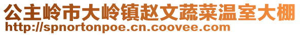 公主嶺市大嶺鎮(zhèn)趙文蔬菜溫室大棚