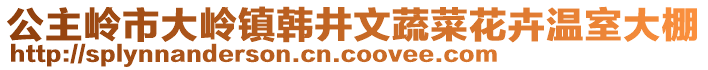 公主嶺市大嶺鎮(zhèn)韓井文蔬菜花卉溫室大棚