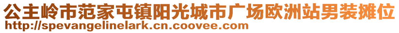 公主嶺市范家屯鎮(zhèn)陽光城市廣場歐洲站男裝攤位