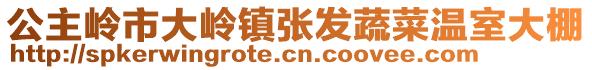 公主嶺市大嶺鎮(zhèn)張發(fā)蔬菜溫室大棚