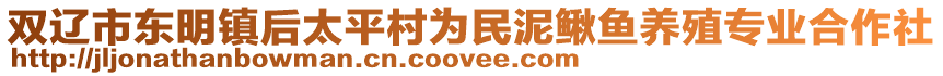 雙遼市東明鎮后太平村為民泥鰍魚養殖專業合作社