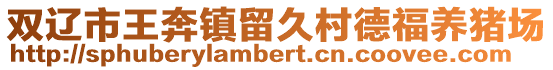 雙遼市王奔鎮(zhèn)留久村德福養(yǎng)豬場