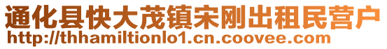 通化縣快大茂鎮宋剛出租民營戶