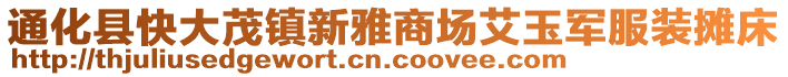 通化縣快大茂鎮(zhèn)新雅商場艾玉軍服裝攤床