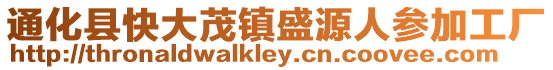 通化縣快大茂鎮盛源人參加工廠
