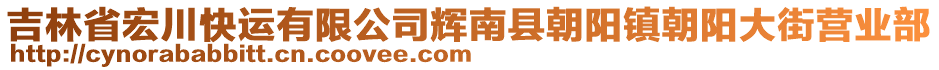 吉林省宏川快運(yùn)有限公司輝南縣朝陽(yáng)鎮(zhèn)朝陽(yáng)大街營(yíng)業(yè)部