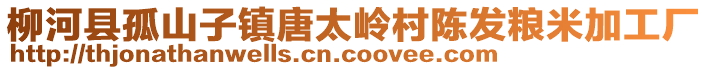 柳河縣孤山子鎮(zhèn)唐太嶺村陳發(fā)糧米加工廠