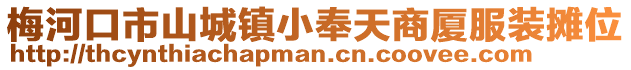梅河口市山城鎮(zhèn)小奉天商廈服裝攤位