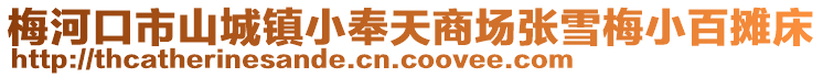 梅河口市山城鎮小奉天商場張雪梅小百攤床