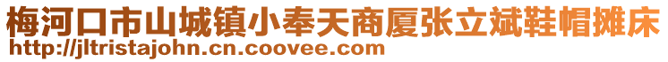 梅河口市山城鎮(zhèn)小奉天商廈張立斌鞋帽攤床