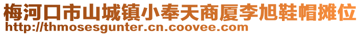梅河口市山城鎮小奉天商廈李旭鞋帽攤位