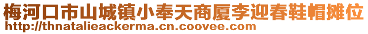 梅河口市山城鎮(zhèn)小奉天商廈李迎春鞋帽攤位