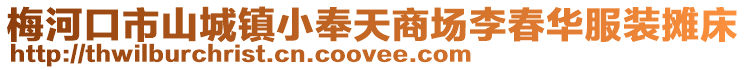 梅河口市山城鎮小奉天商場李春華服裝攤床