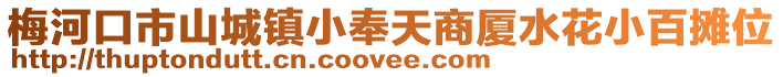 梅河口市山城鎮(zhèn)小奉天商廈水花小百攤位