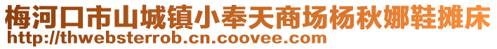 梅河口市山城鎮小奉天商場楊秋娜鞋攤床
