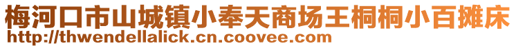 梅河口市山城鎮小奉天商場王桐桐小百攤床