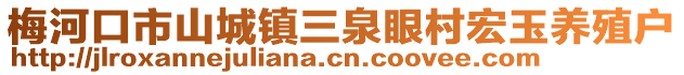 梅河口市山城鎮三泉眼村宏玉養殖戶