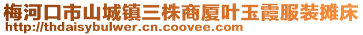 梅河口市山城鎮(zhèn)三株商廈葉玉霞服裝攤床
