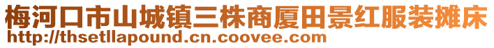 梅河口市山城鎮三株商廈田景紅服裝攤床