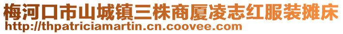 梅河口市山城鎮三株商廈凌志紅服裝攤床