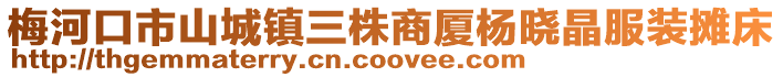 梅河口市山城鎮三株商廈楊曉晶服裝攤床