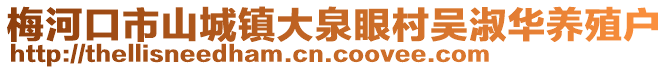 梅河口市山城鎮大泉眼村吳淑華養殖戶