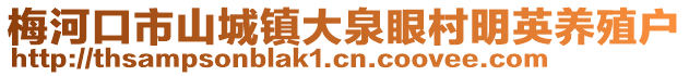 梅河口市山城鎮大泉眼村明英養殖戶