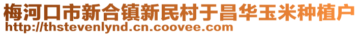 梅河口市新合鎮(zhèn)新民村于昌華玉米種植戶