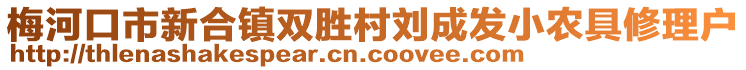 梅河口市新合鎮雙勝村劉成發小農具修理戶