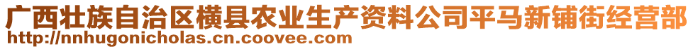 廣西壯族自治區(qū)橫縣農(nóng)業(yè)生產(chǎn)資料公司平馬新鋪街經(jīng)營部