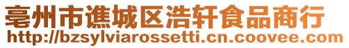 亳州市譙城區(qū)浩軒食品商行