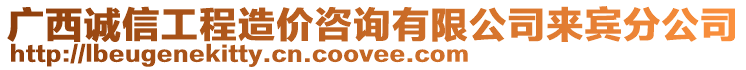 廣西誠信工程造價咨詢有限公司來賓分公司