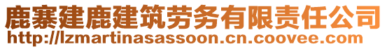 鹿寨建鹿建筑勞務(wù)有限責任公司